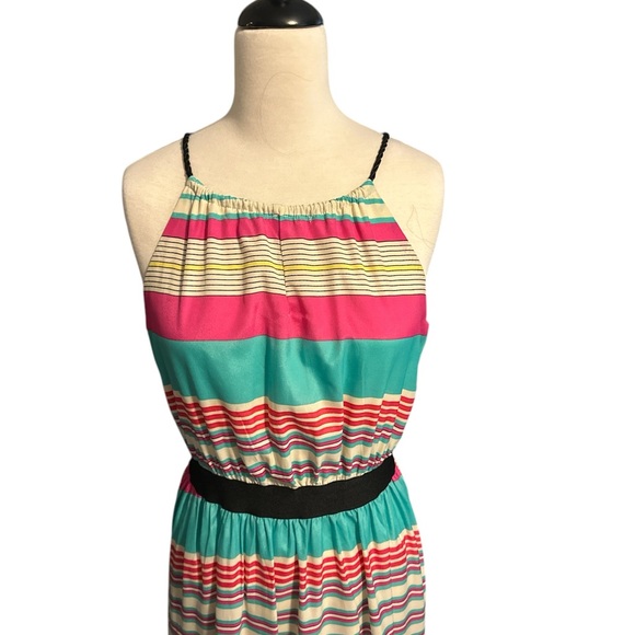 Gibson Latimet Striped Multicolor Sleeveless Dress - Picture 2 of 6